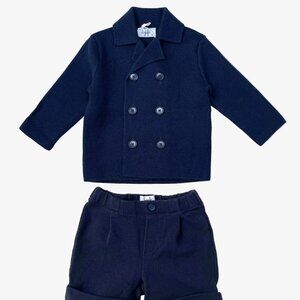 Il Gufo – Knit Jacket & Woven Shorts Set (Size 6 months)
